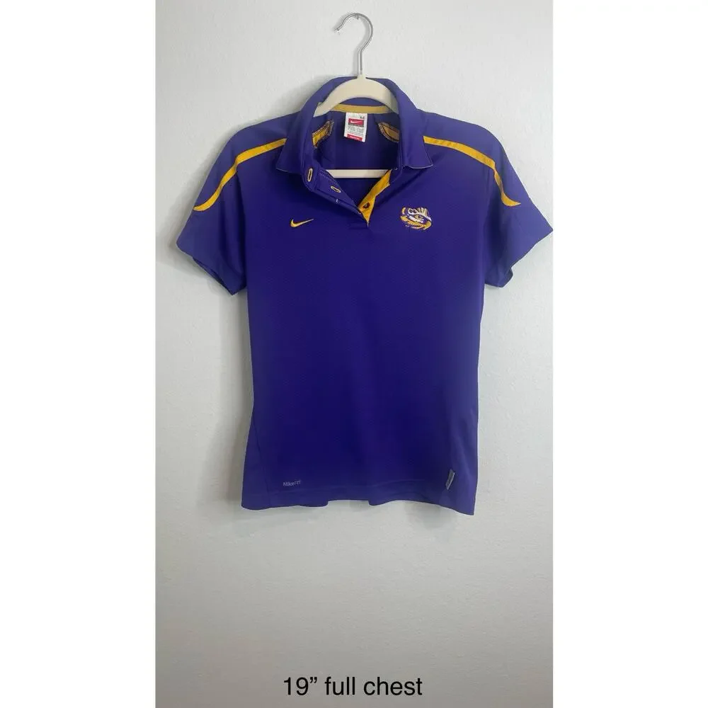 LSU Nike Purple & Yellow Polo Shirt Women’s M